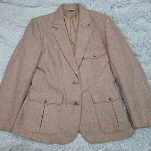 Vintage Queens Way To Fashion Jacket Womens 14 Biege Wool Blend Career‎ Comfort
